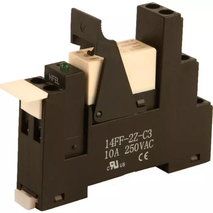 Hongfa Europe GMBH 2RM Series Interface Relay DIN Rail Mount 24V ac Coil DPDT 2-Pole 8A Load, 2RM-24A-3
