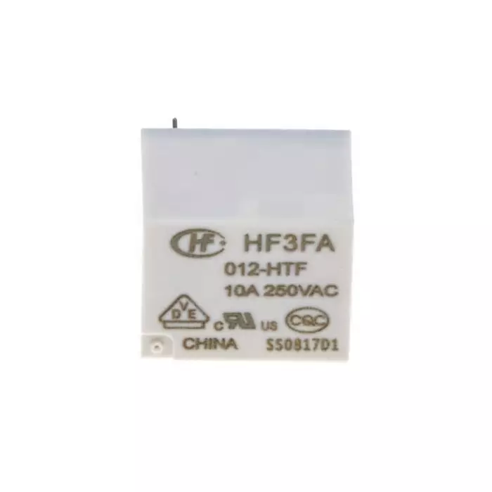 Hongfa Europe GMBH PCB Mount Power Relay 12V DC Coil 15A Switching Current SPST, HF3FA/012-HTF (Pack of 5 Pcs)