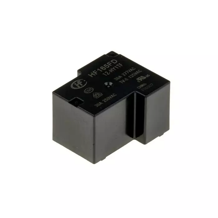 Hongfa Europe GMBH PCB Mount Power Relay 12V DC Coil 30A Switching Current SPST, HF165FD/12-HY1TF (Pack of 2 Pcs)