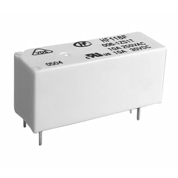 Hongfa Europe GMBH PCB Mount Power Relay 12V DC Coil 10A Switching Current SPST, HF118F/012-1ZS1T(136) (Pack of 5 Pcs)