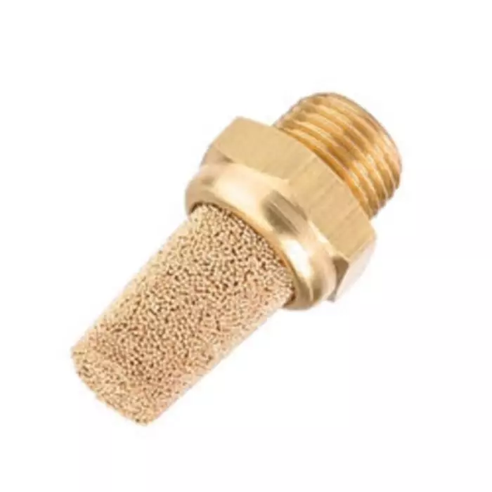 EMERSON - ASCO Brass Bronze 10 Bar Pneumatic Silencer Threaded G 1/4 Male, 34600002