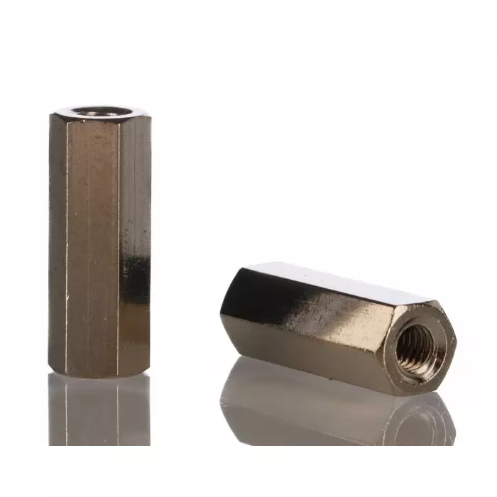 ESSENTRA COMPONENTS Threaded Standoff M4 Thread 20 mm Body Brass Female/Female, HTSB-M4-20-7-1