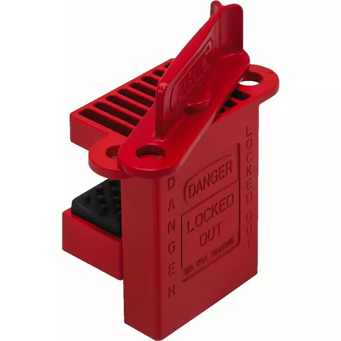 ABUS Red Metallic Ball Valve Lockout, V500+C506