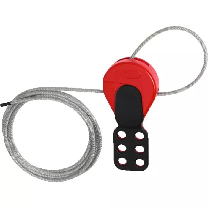 ABUS Red Metallic Ball Valve Lockout, V500+C506