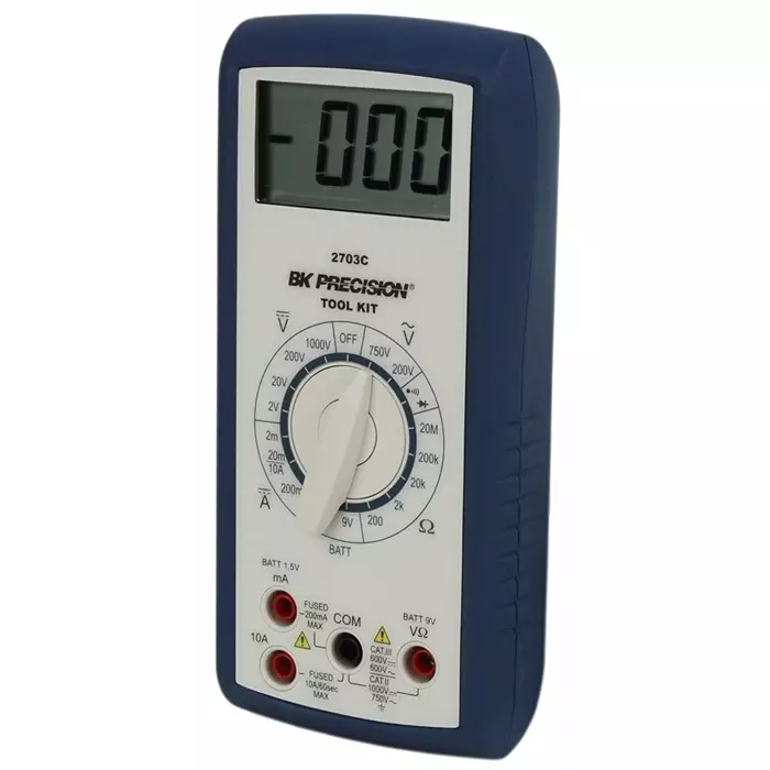 BK Precision Handheld Digital Multimeter 10A dc Max 750V ac Max - RS Calibrated, BK2703C