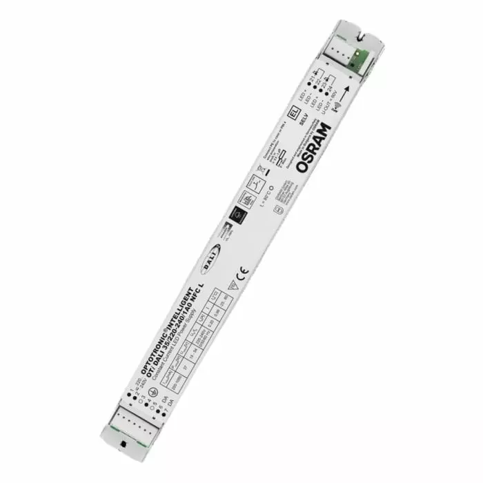 OSRAM LEDVANCE Dimmable LED Driver 15-54V Output 35W Output 1.05A Output Constant Current Dimmable, OTi-DALI-35/220-240/1A0-NFC-L