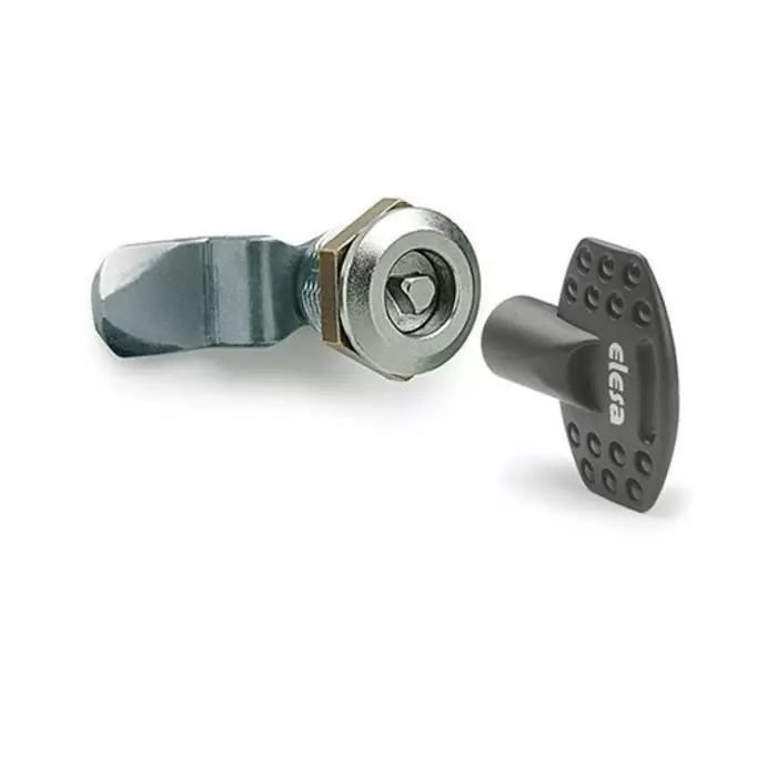 Elesa Metalic Zinc Alloy Locking Latch 20mm Panel-to-Tongue 28mm Cutout Key Unlock, 421317