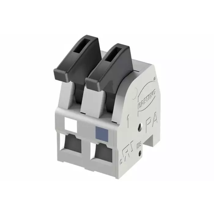 Harting Har-Flexicon Series PCB Terminal Block 2-Contact 5mm Pitch 1-Row Spring Clamp Termination, 14310216201201