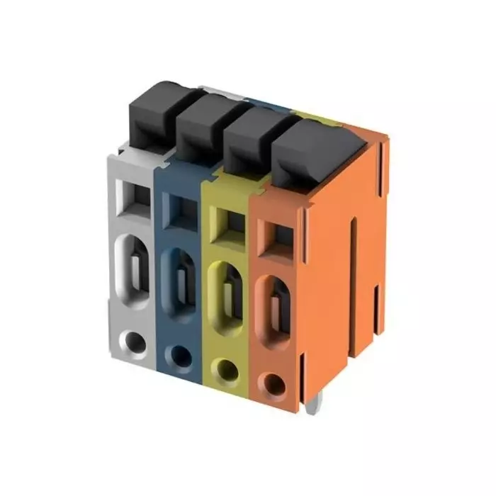 Harting Har-Flexicon Series PCB Terminal Block 4-Contact 3.5mm Pitch Wave Soldering 1-Row IDC Termination, 14030414301201