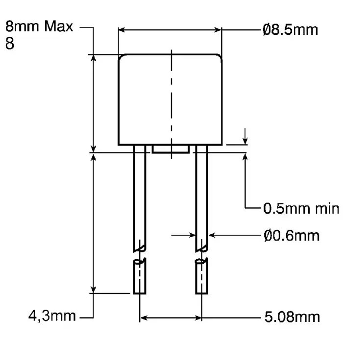 Littelfuse PC Board Non Resettable Fuse Radial 100mA 250 V AC 0.6 mm Wire Diameter, 3700100000