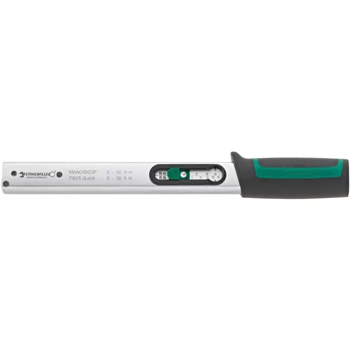 Stahlwille Quick Click Torque Wrench 6-50 Nm Rectangular Drive 9x12 mm Insert, 50184005