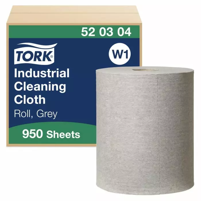 Tork Dry Industrial Wipes Grey 950 Wipes 380x420mm for Industrial Cleaning, 520304