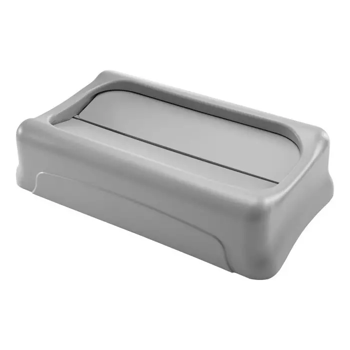 RUBBERMAID Bin Lid 520 mm Grey Plastic for FG3540 Waste Bin Container, FG267360GRAY