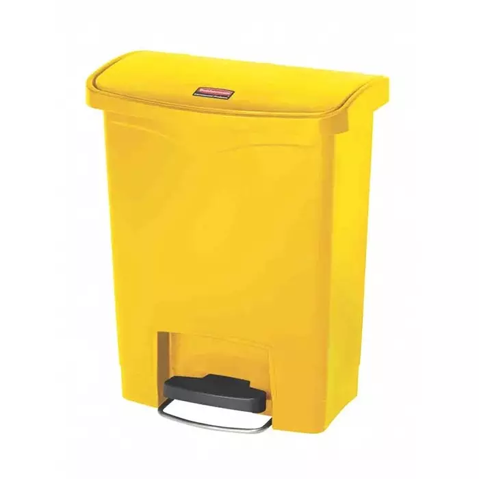 RUBBERMAID Slim Jim 30L Yellow Pedal Waste Bin, 1883573