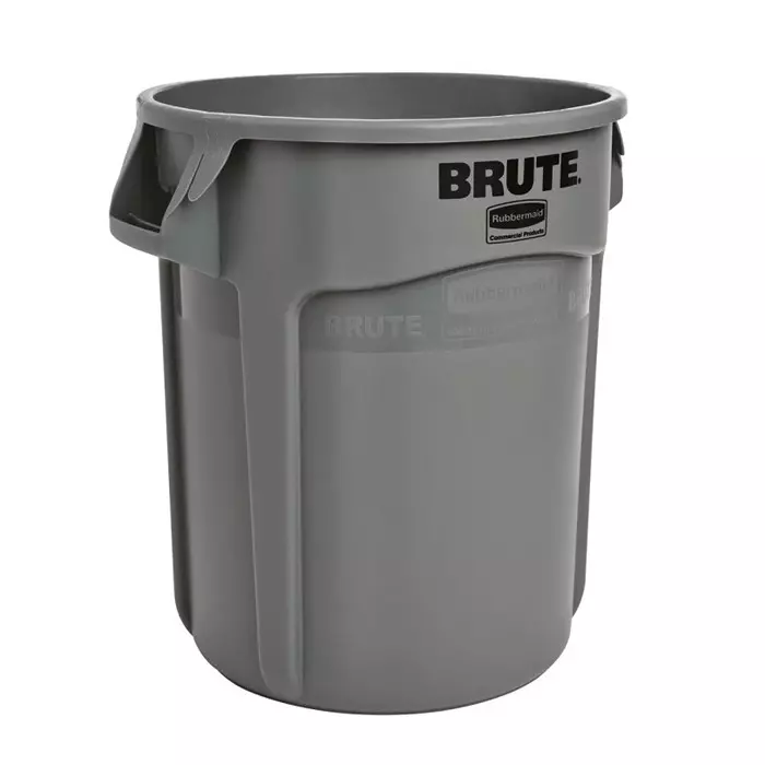 RUBBERMAID Brute Vented 10gal Grey Polypropylene Waste Bin, FG261000GRAY