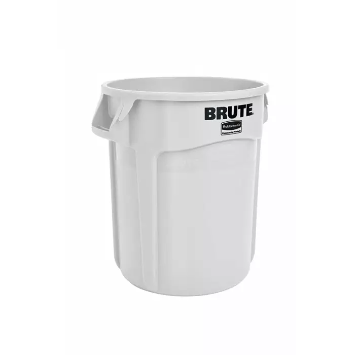 RUBBERMAID Brute 75L White PE Waste Bin, FG262000WHT
