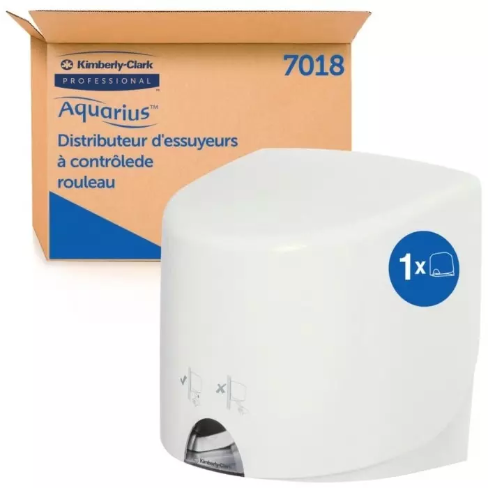 Kimberly-Clark Aquarius Wipe Dispenser Wall Mounting ABS White 278 mm, 7018