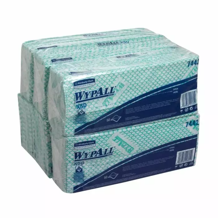 Kimberly Clark WypAll Green Cloths for General Cleaning Dry Use 416 x 245mm Repeat Use, 7442