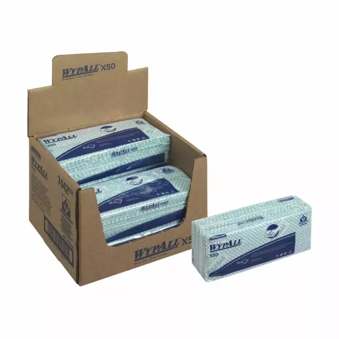 Kimberly Clark WypAll Green Cloths for General Cleaning Dry Use 416 x 245mm Repeat Use, 7442