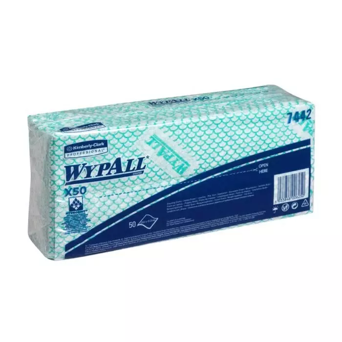 Kimberly Clark WypAll Green Cloths for General Cleaning Dry Use 416 x 245mm Repeat Use, 7442