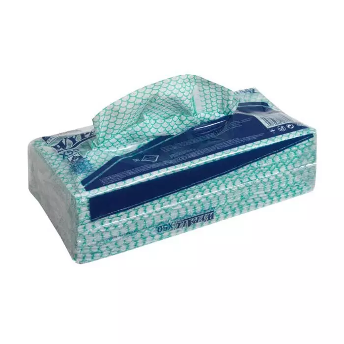 Kimberly Clark WypAll Green Cloths for General Cleaning Dry Use 416 x 245mm Repeat Use, 7442