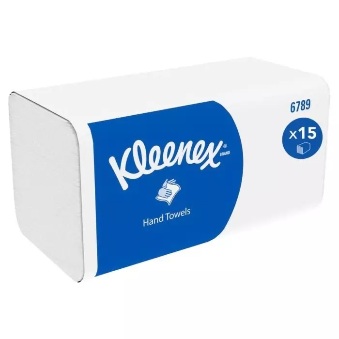 Kimberly-Clark Kleenex Folded White Paper Towel 215mm 2-Ply 186 Sheets, 6789