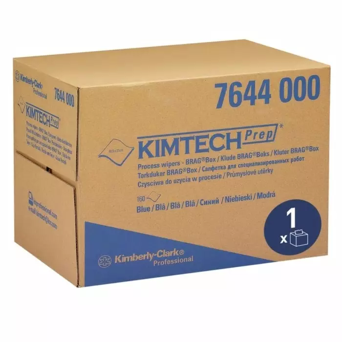 Kimberly-Clark Dry Multi-Purpose Wipes Blue 160 Wipes 305 x 425mm for Clean Environments, Food Industry & Pharmaceutical, 7644