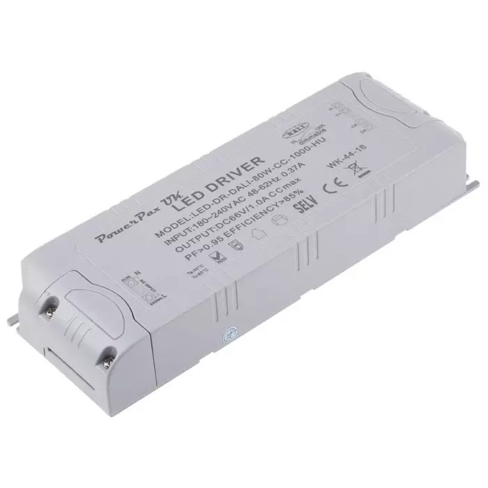 RS PRO LED Driver 20-54V Output 80W Output 1050-1750mA Output Constant Current Dimmable