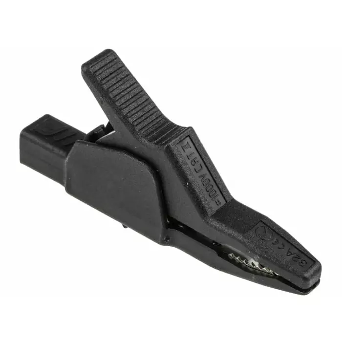 HIRSCHMANN TEST AND MEASUREMENT Crocodile Clip Black, 972405100 (Pack of 200)