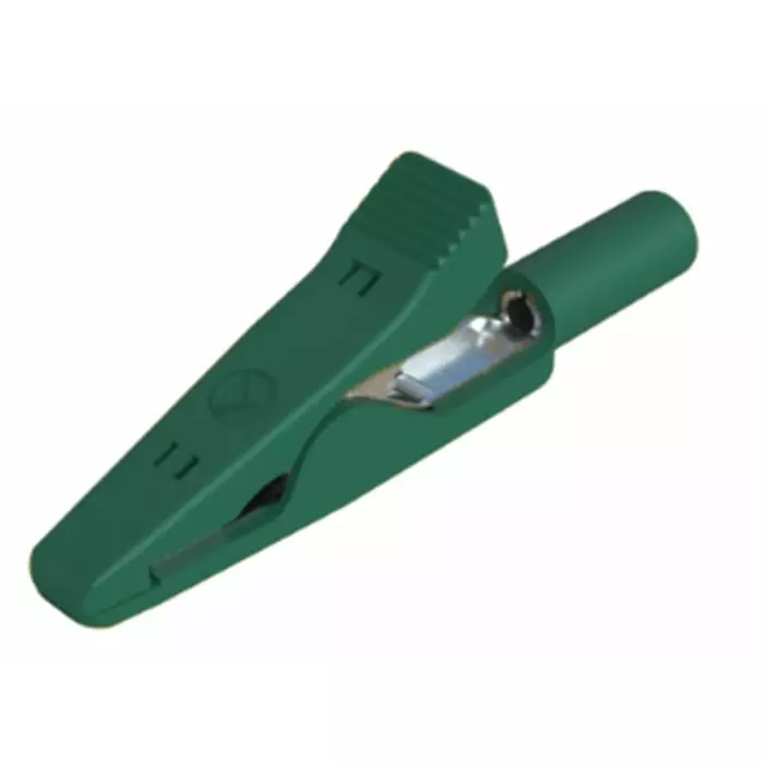 HIRSCHMANN TEST AND MEASUREMENT Crocodile Clip Green, 973584104 (Pack of 2)
