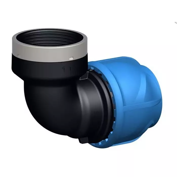 Georg Elbow Fischer Plastic Pipe Fitting 90° Threaded 25 mm Rp 19.05 (3/4 inch), 158400025