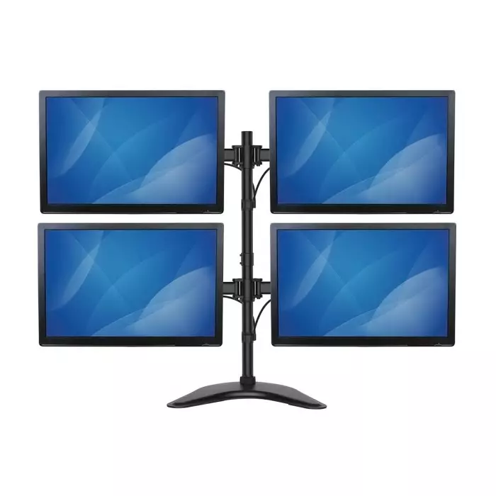 StarTech.com Desk Mounting Monitor Arm for 4 x Screen 27 inch Screen Size, ARMBARQUAD