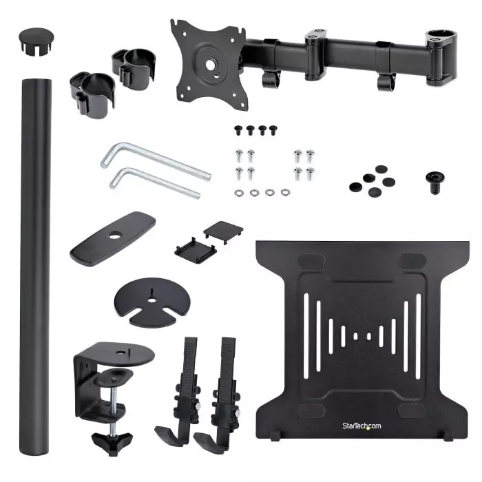 StarTech.com Desk & Grommet Clamp Mounting Monitor and Laptop Mount 34 inch Screen Size, A-LAPTOP-DESK-MOUNT