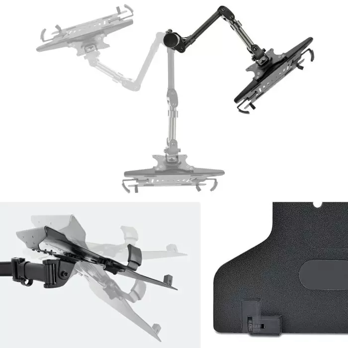 StarTech.com Desk Mounting Monitor Arm Laptop Tray for 1 x Screen 34 inch Screen Size, A2-LAPTOP-DESK-MOUNT