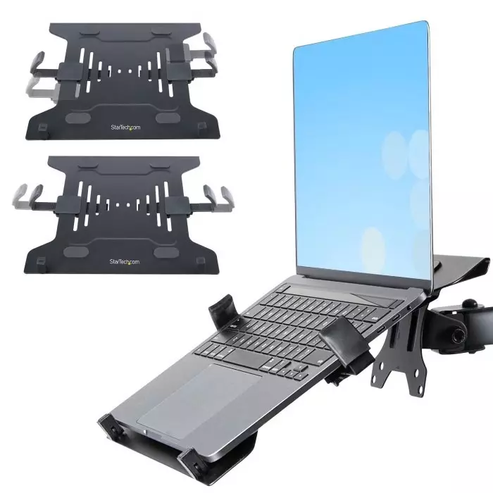 StarTech.com Desk Mounting Monitor Arm Laptop Tray for 1 x Screen 34 inch Screen Size, A2-LAPTOP-DESK-MOUNT