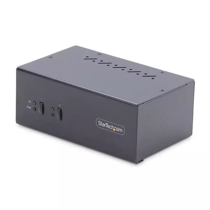 StarTech.com 2 Port Dual Monitor DisplayPort KVM Switch 3.5 mm Stereo 3840x2160 Maximum Resolution, P2DD46A2-KVM-SWITCH