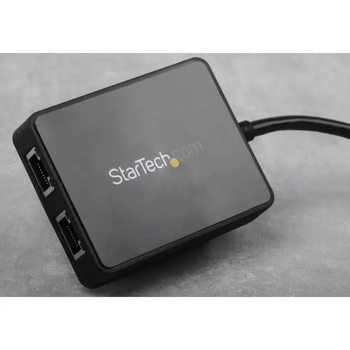 StarTech.com 2 Port USB Ethernet Adapter USB 3.0 USB A to RJ45 10/100/1000Mbit/s Network Speed, USB32000SPT