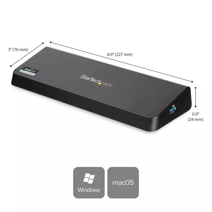 StarTech.com Dual Monitor 4K USB 3.0 Docking Station with DisplayPort HDMI - 4 x USB Ports USB A, USB3DOCKHDPC