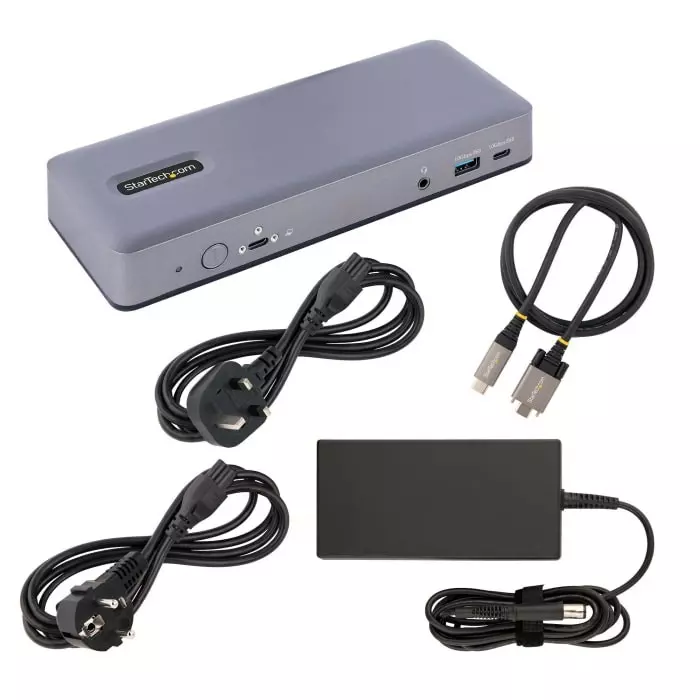 StarTech.com Triple Monitor 4K USB-C Docking Station with HDMI DP - 7 x USB Ports USB C, DK31C3MNCRUE
