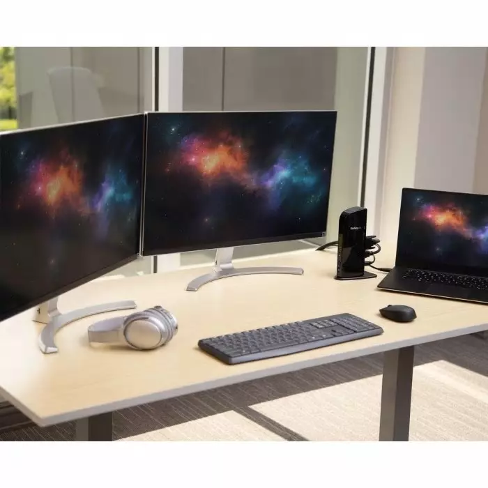 StarTech.com Dual Monitor USB 3.0 Docking Station with DVI HDMI - 6 x USB Ports USB A USB B, USB3SDOCKHD