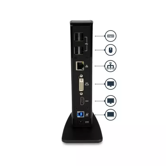 StarTech.com Dual Monitor USB 3.0 Docking Station with DVI HDMI - 6 x USB Ports USB A USB B, USB3SDOCKHD