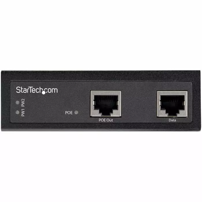 StarTech.com RJ45 Ethernet Media Converter 10Mbps 100Mbps 1000Mbps Full Duplex 100m, POEINJ1G90W
