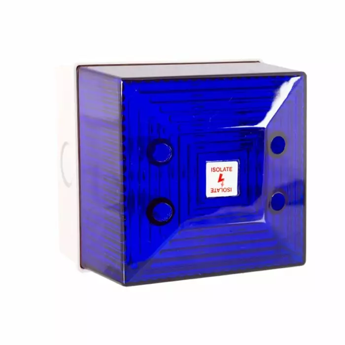 Clifford Snell FL40 Series Blue Flashing Beacon 24 V DC Wall Mount Xenon Bulb IP65, FL40/D50/B/WN