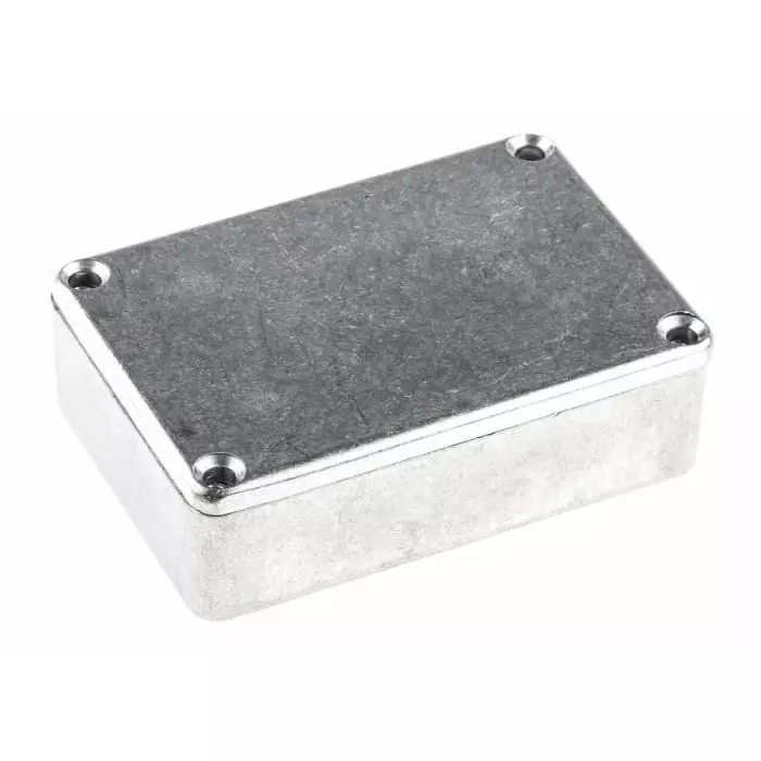 RS PRO Silver Die Cast Aluminium Enclosure Silver Lid 79.9 x 54.9 x 25.5 mm