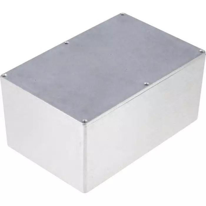 RS PRO Silver Die Cast Aluminium Enclosure Silver Lid 222.2 x 146 x 106.5 mm