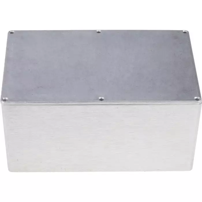 RS PRO Silver Die Cast Aluminium Enclosure Silver Lid 222.2 x 146 x 106.5 mm