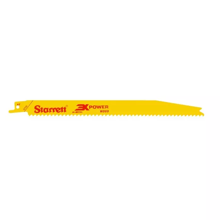 Starrett 6 Teeth Per Inch Wood 228 mm Cutting Length Reciprocating Saw Blade, BT96-5 (Pack of 5)