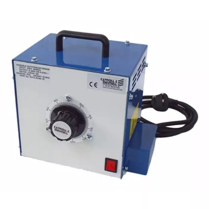 Carroll & Meynell 1 Phase 1kVA Variac 1 Output 240V 13A, MVT1k/3.5A-1E