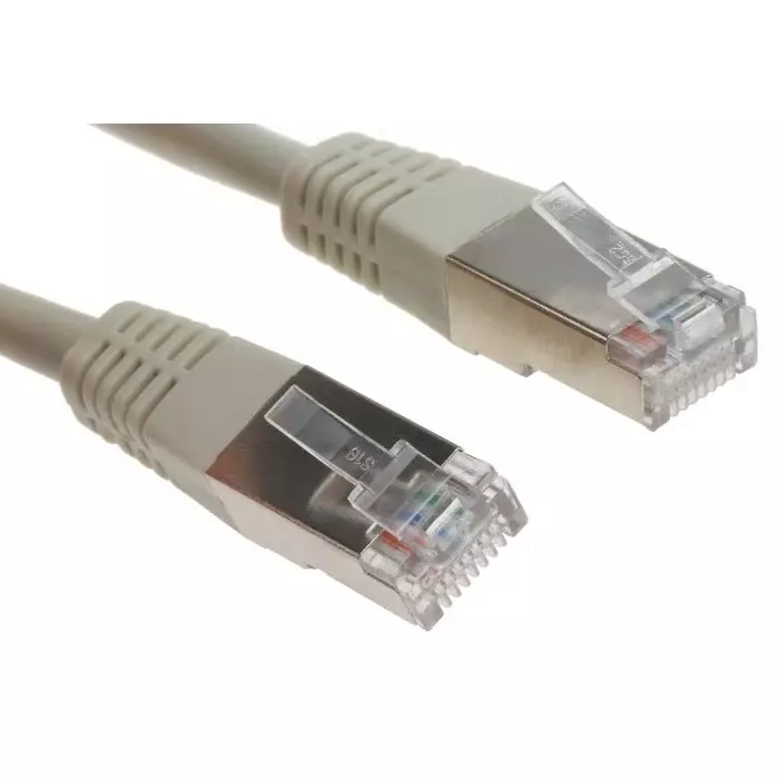 Decelect Ethernet Cable 2 m Cat5 Grey RJ45 to Male RJ45 Male F/UTP Shielded Terminated PVC Sheath, CR503B2