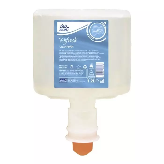 SCJ Professional Unscented Clear FOAM Foaming Hand Cleaner-1.2L (TF) Cartridge, CLR12LTF